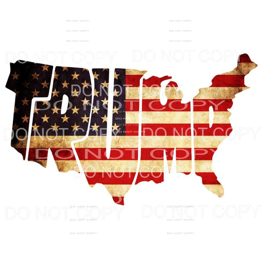 Trump United States Flag Sublimation transfers - Heat 