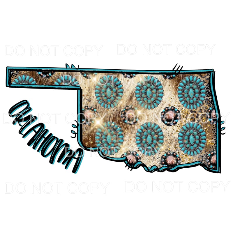 Turquoise Cowhide STATES All states in drop down menu 