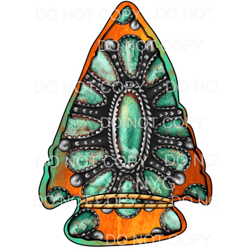 Turquoise Gemstone Arrowhead Rope #1995 Sublimation 