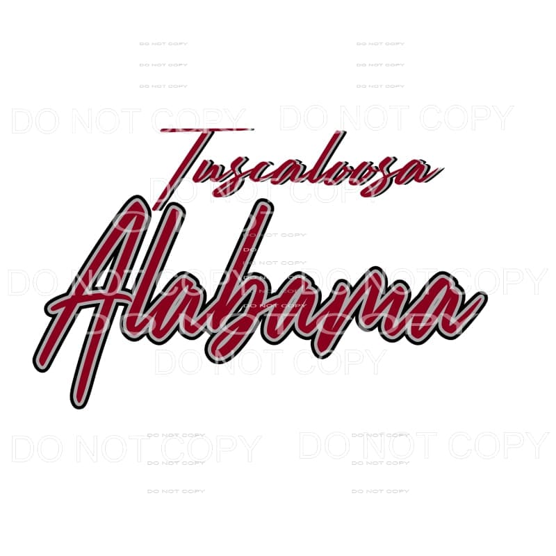 Tuscaloosa Alabama # 9778 Sublimation transfers - Heat 