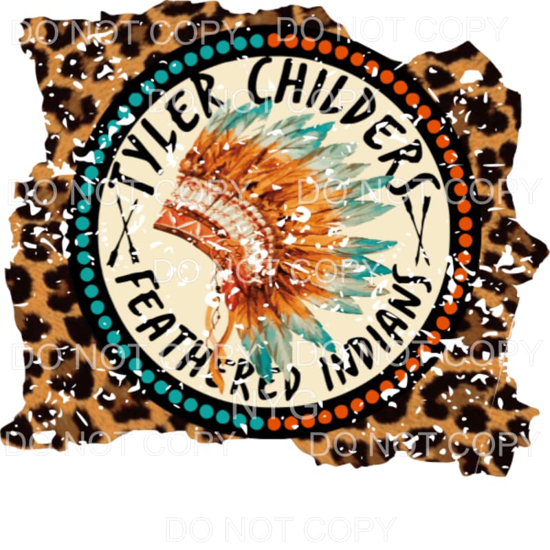 Tyler Childers leopard and turquoise Sublimation transfers -