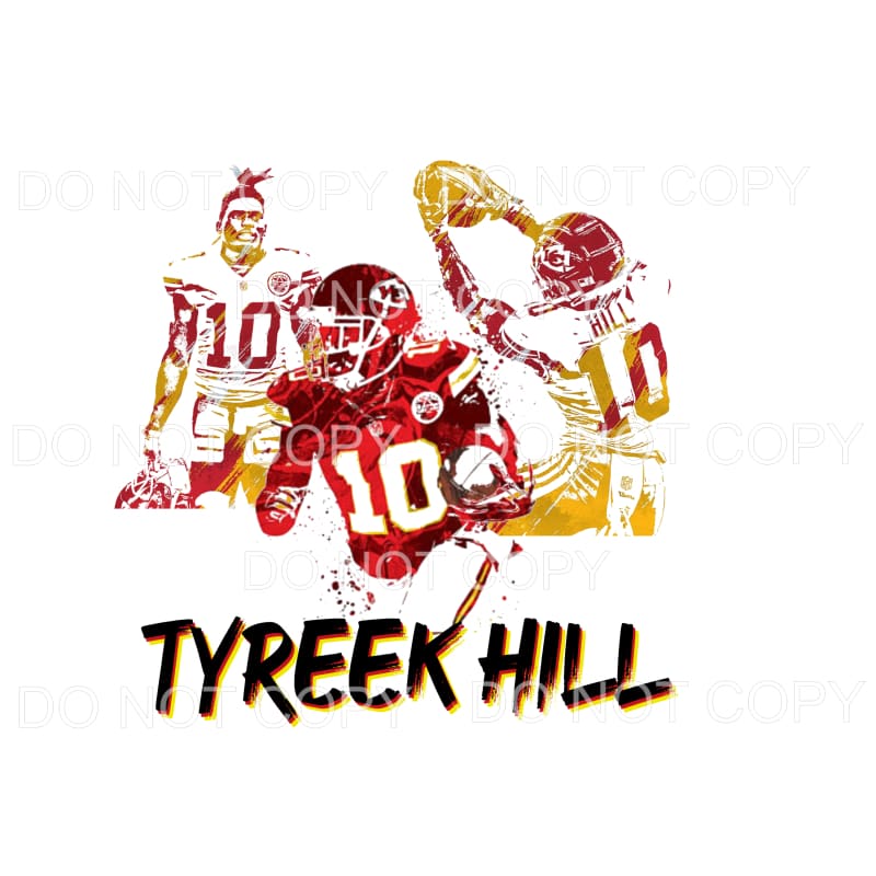 Tyreek Hill Chiefs # 10 Sublimation transfers - Heat 