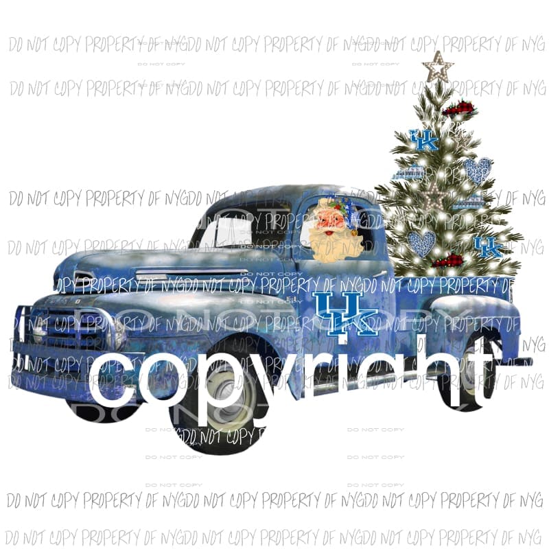 UK Kentucky Santa Truck sublimation transfers Heat Transfer