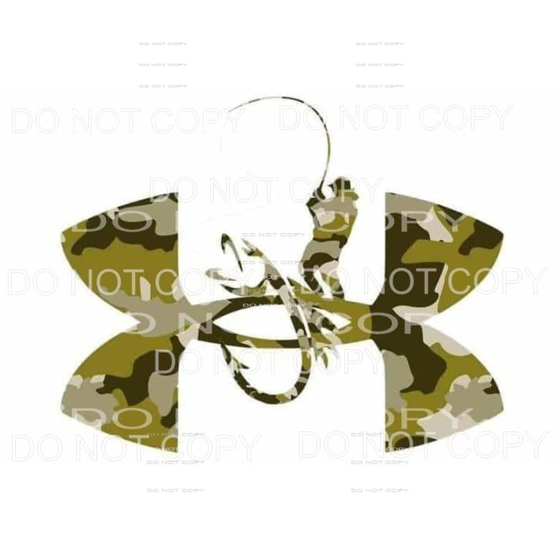 Under Armour Logo Fishing Camo #1876 Sublimation transfers -