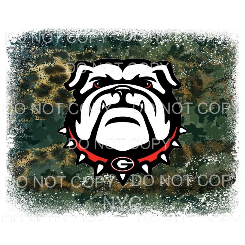 University Of Georgia Bulldogs Football Leopard Green Camo 