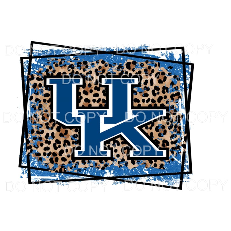 University Of Kentucky Wildcats Football UK Leopard Blue 