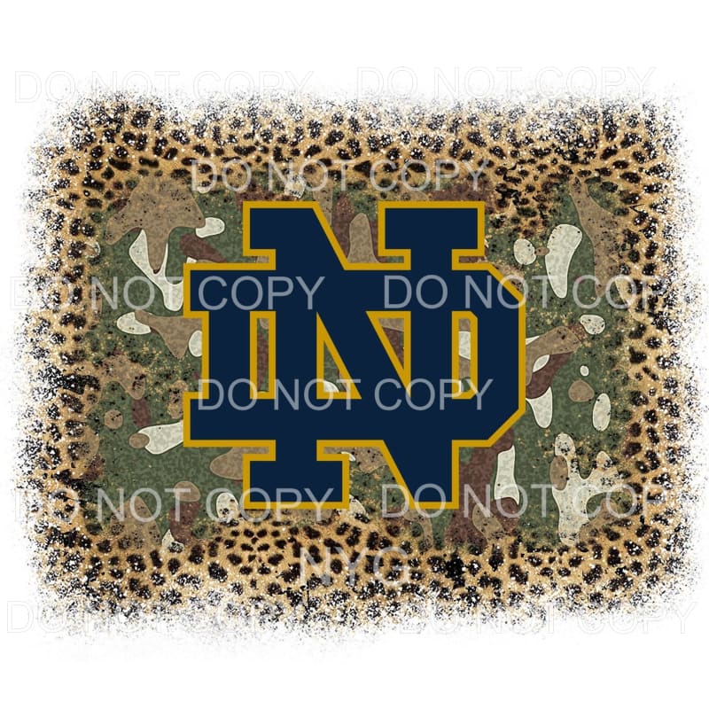 University Of Notre Dame Fighting Irish Football Leopard 