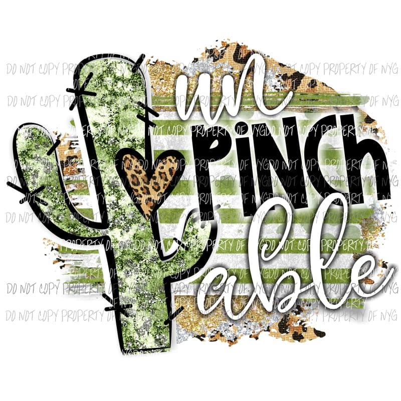 UnPinchable cactus green stripes leopard Sublimation transfers Heat Transfer