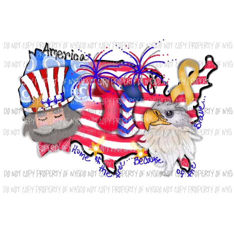 USA america Hand Drawn Sublimation transfers usa 4th of july america memorial labor day Heat Transfer
