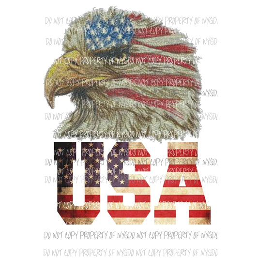 USA Bald Eagle #1 Sublimation transfers Heat Transfer