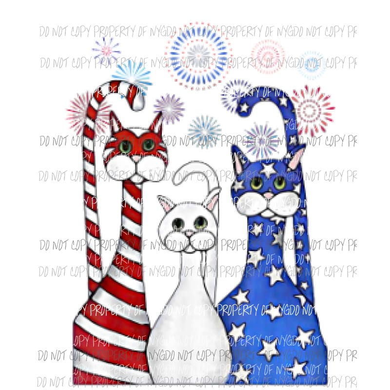USA Cats Sublimation transfers Heat Transfer