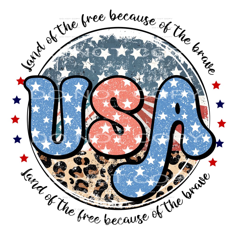 USA Land Of The Free #5334 Sublimation transfers - Heat