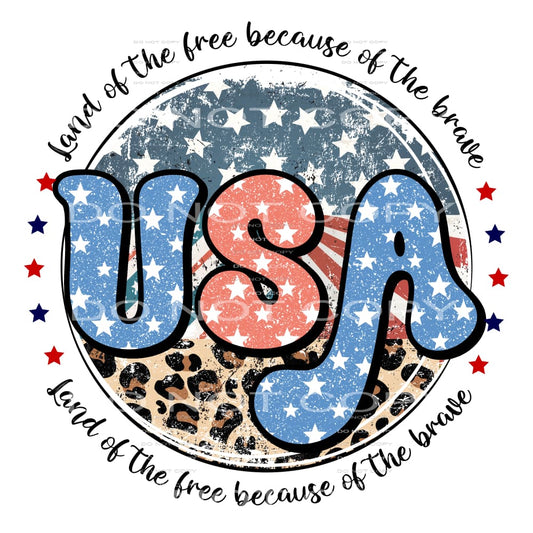 USA Land Of The Free #5334 Sublimation transfers - Heat