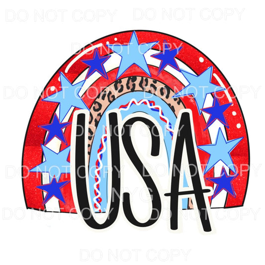 USA Rainbow Stars 4th of July America Sublimation transfers 