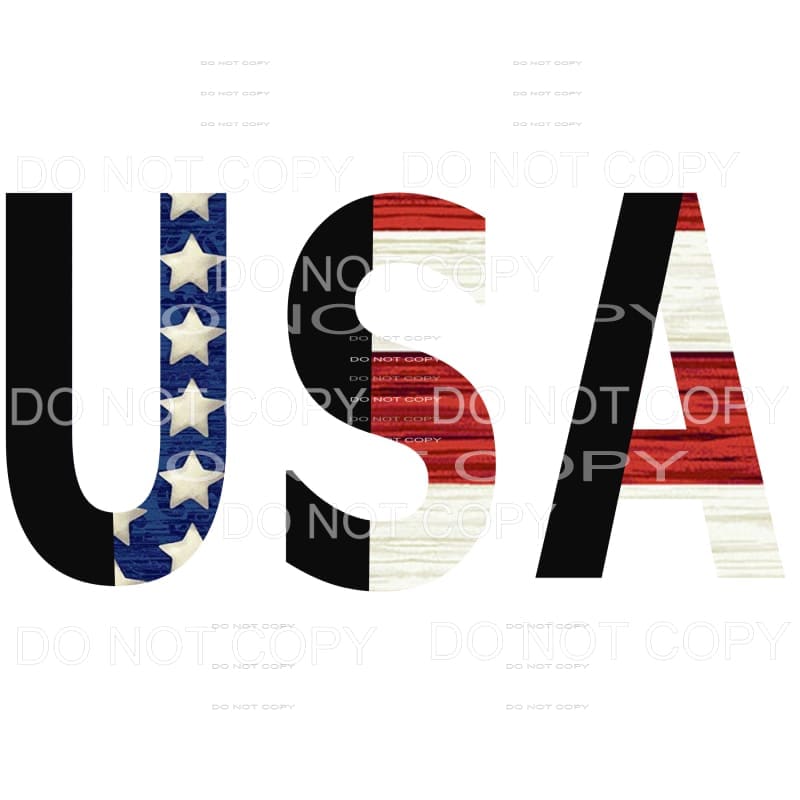 USA Red Whit Blue American 4th of July Sublimation transfers