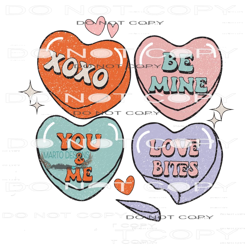 Valentine Candy #9091 Sublimation transfers - Heat Transfer