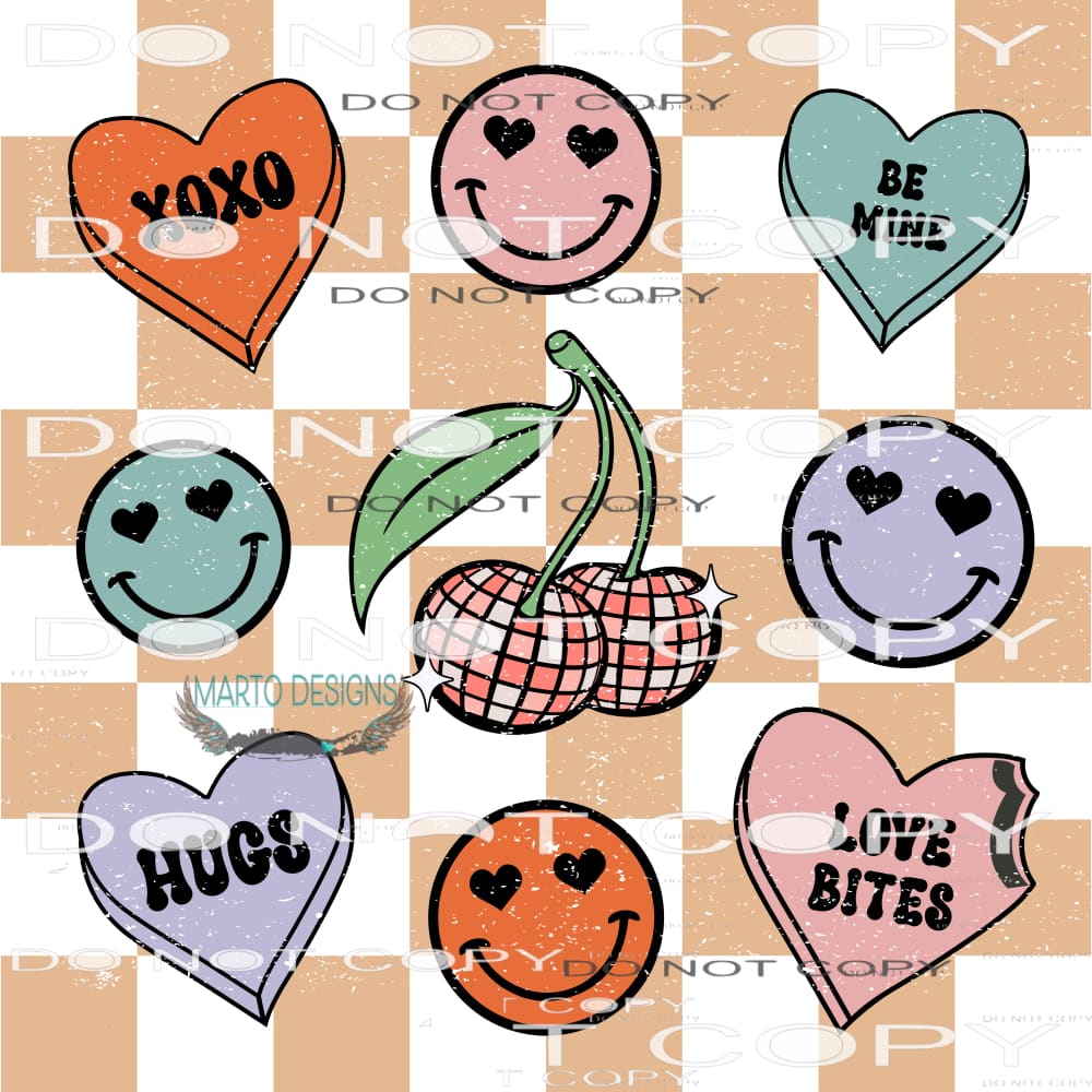 Valentine Candy #9092 Sublimation transfers - Heat Transfer