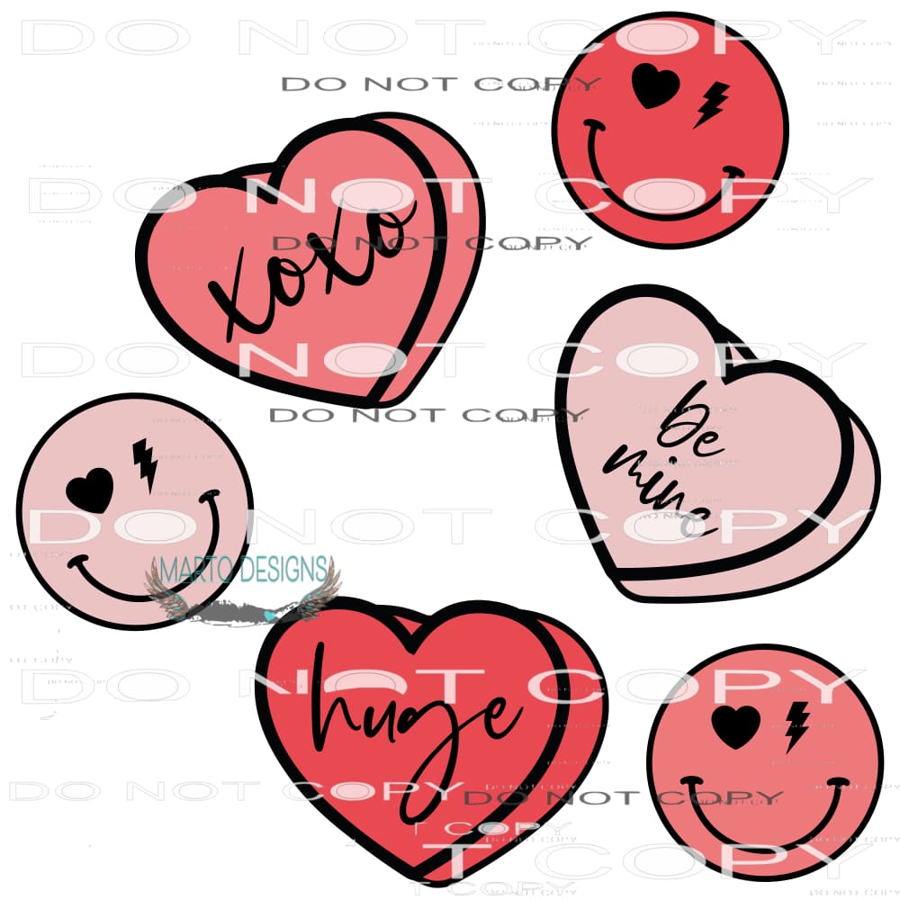 Valentine Candy #9174 Sublimation transfers - Heat Transfer