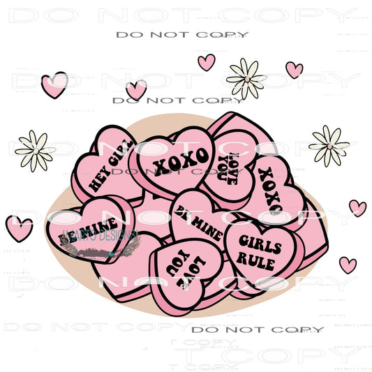 Valentine Candy #9188 Sublimation transfers - Heat Transfer