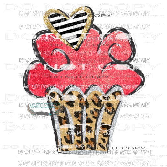 Valentine Cupcake 2 Sublimation transfers Heat Transfer