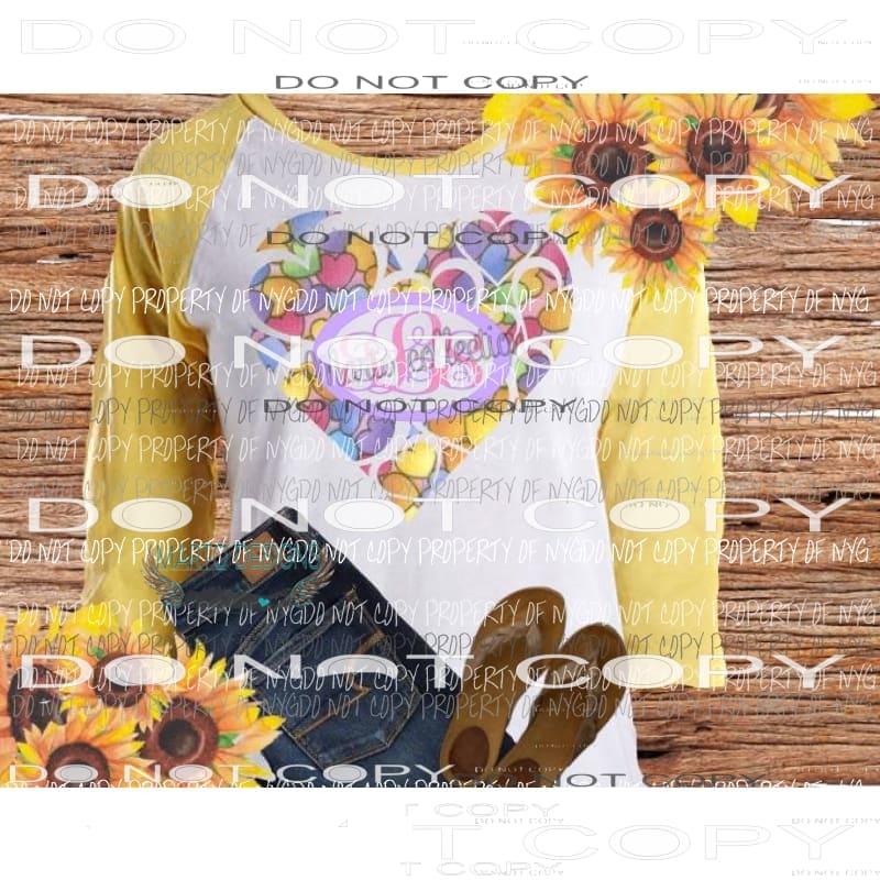Valentine / Heart Monogram 1 sublimation transfer Heat Transfer