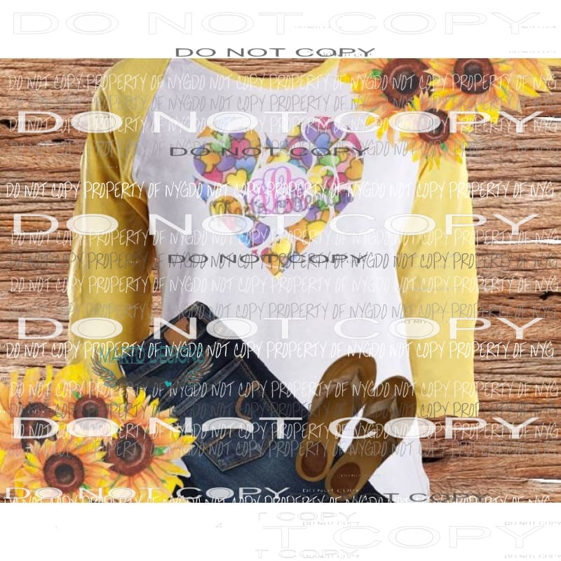 Valentine / Heart Monogram 2 sublimation transfer Heat Transfer