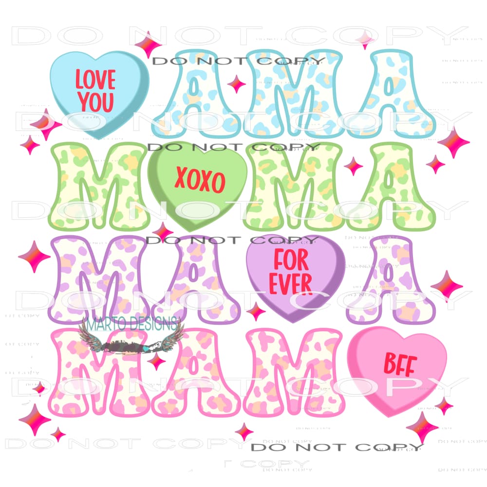 Valentine Mama #8897 Sublimation transfers - Heat Transfer