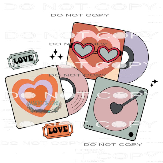 Valentine Music Disc #9183 Sublimation transfers - Heat