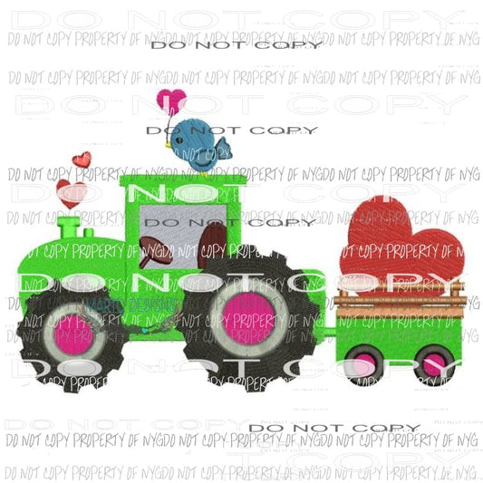 Valentine Tractor #2 Sublimation transfers Heat Transfer
