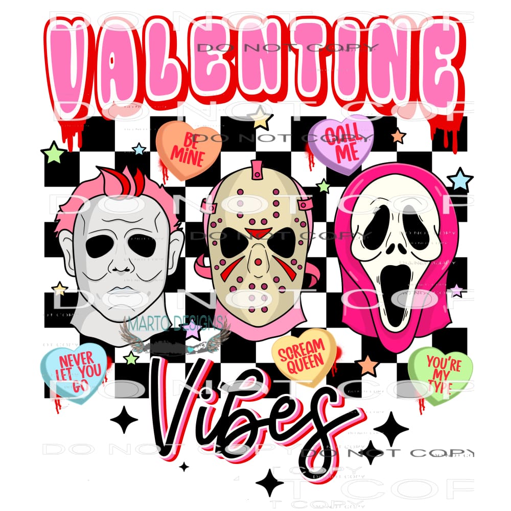 Valentine Vibes #8871 Sublimation transfers - Heat Transfer
