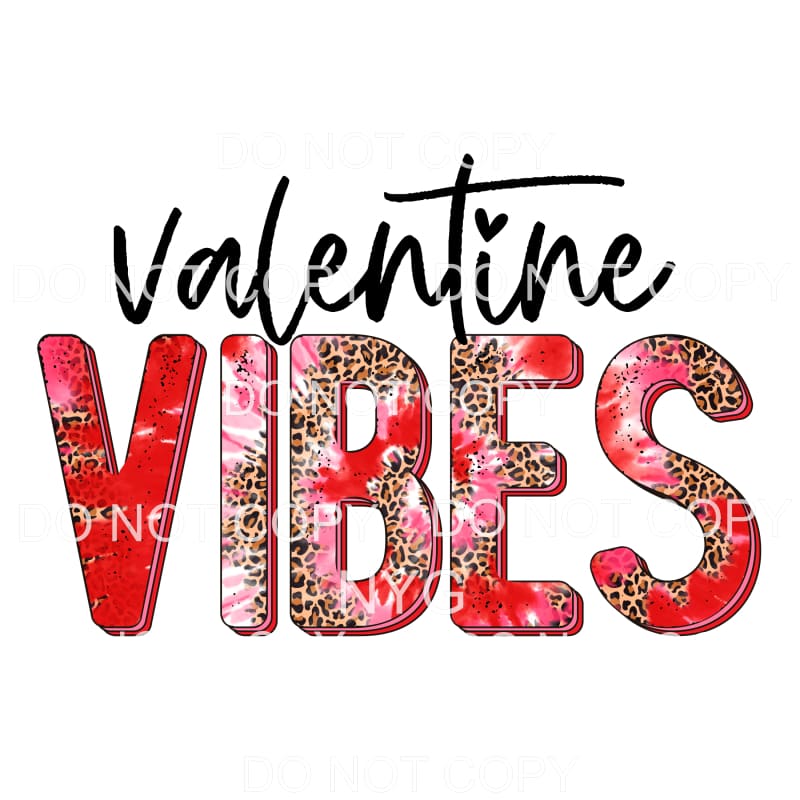 Valentine Vibes Red Tie Dye Leopard #2241 Sublimation 