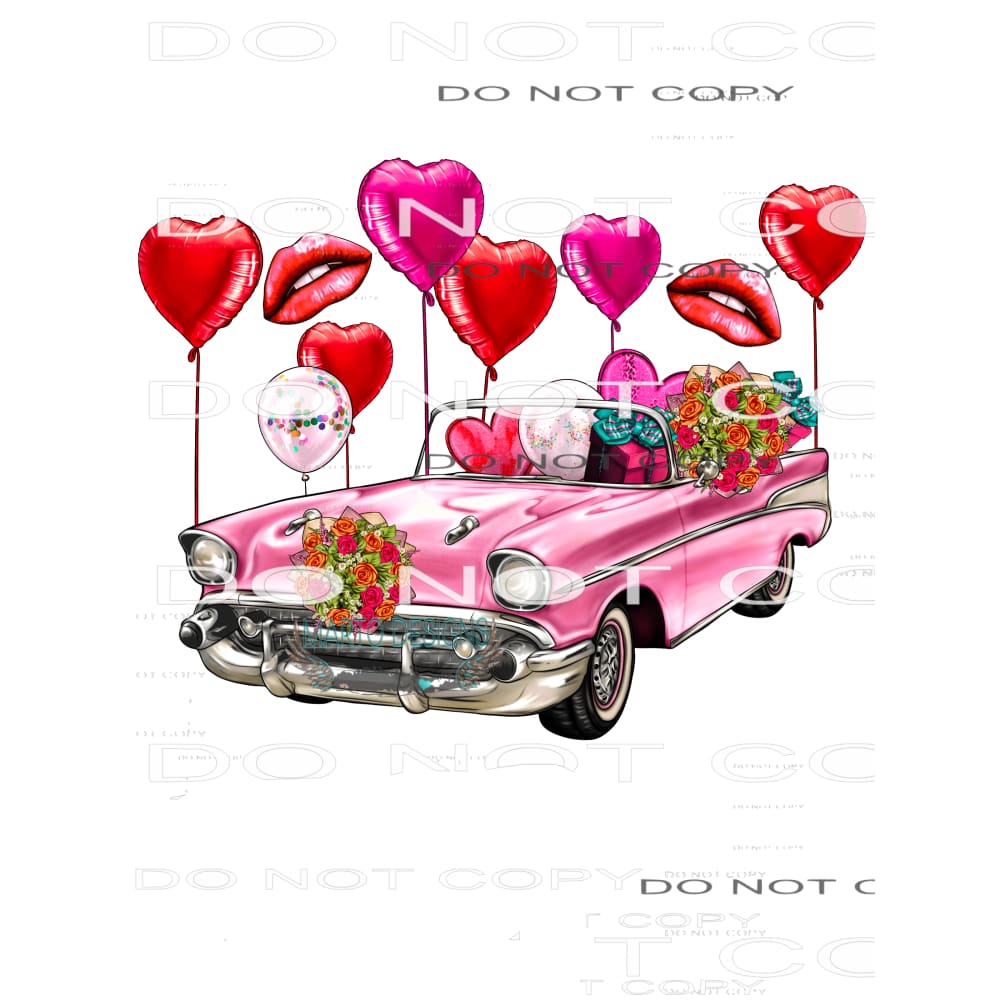 Valentine’s Car #8733 Sublimation transfers - Heat Transfer