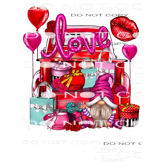 Valentine’s Day Truck #8734 Sublimation transfers - Heat