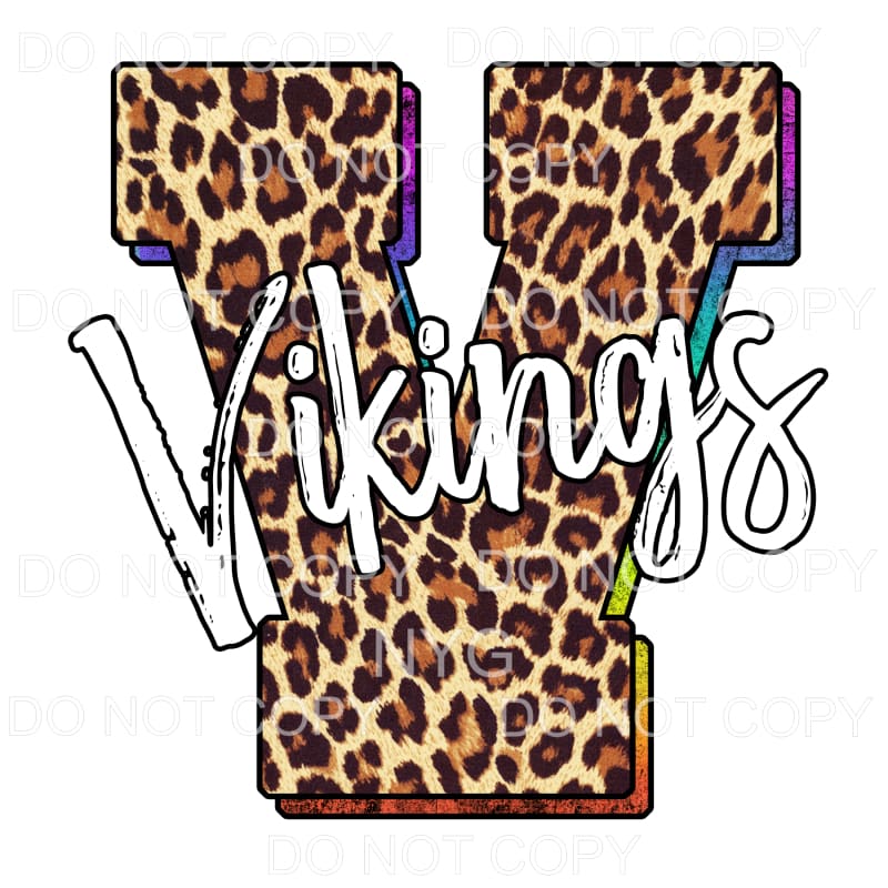 Vikings Leopard Sublimation transfers - Heat Transfer
