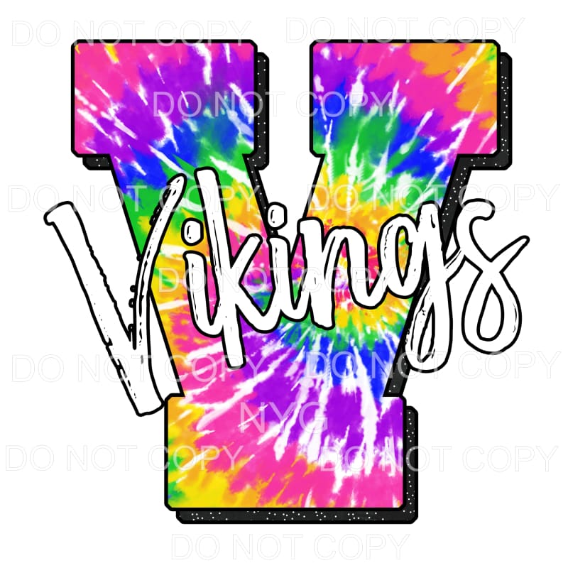 Vikings Tie Dye Sublimation transfers - Heat Transfer