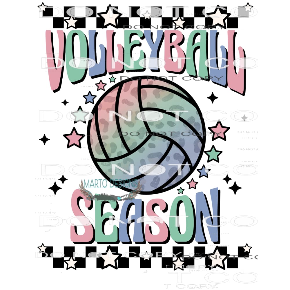 Volleyball Season #9393 Sublimation transfers - Heat
