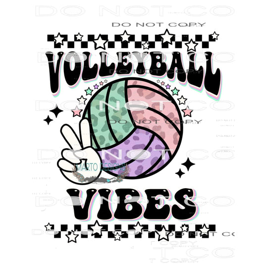 Volleyball Vibes #9378 Sublimation transfers - Heat Transfer