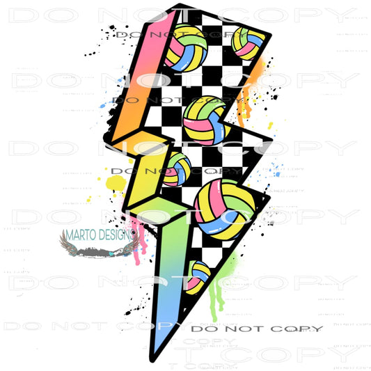 Volleyball Vibes #9379 Sublimation transfers - Heat Transfer