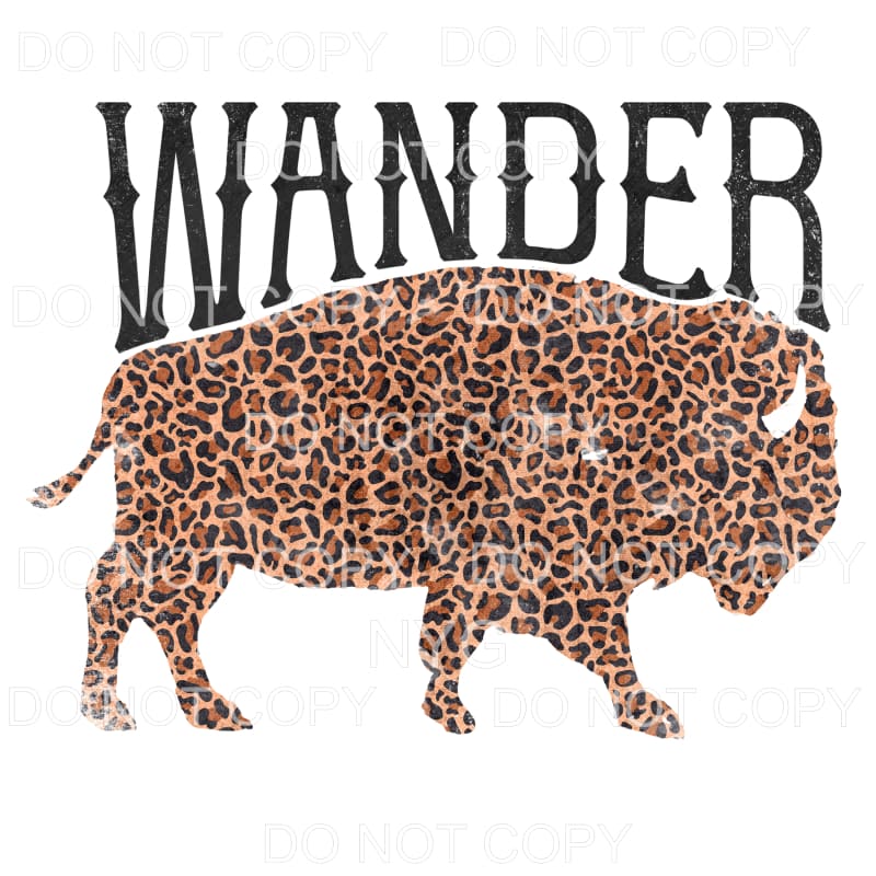 Wander Buffalo Leopard Sublimation transfers - Heat Transfer
