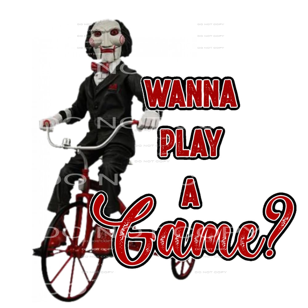 wanna play a game #7629 Sublimation transfers - Heat 