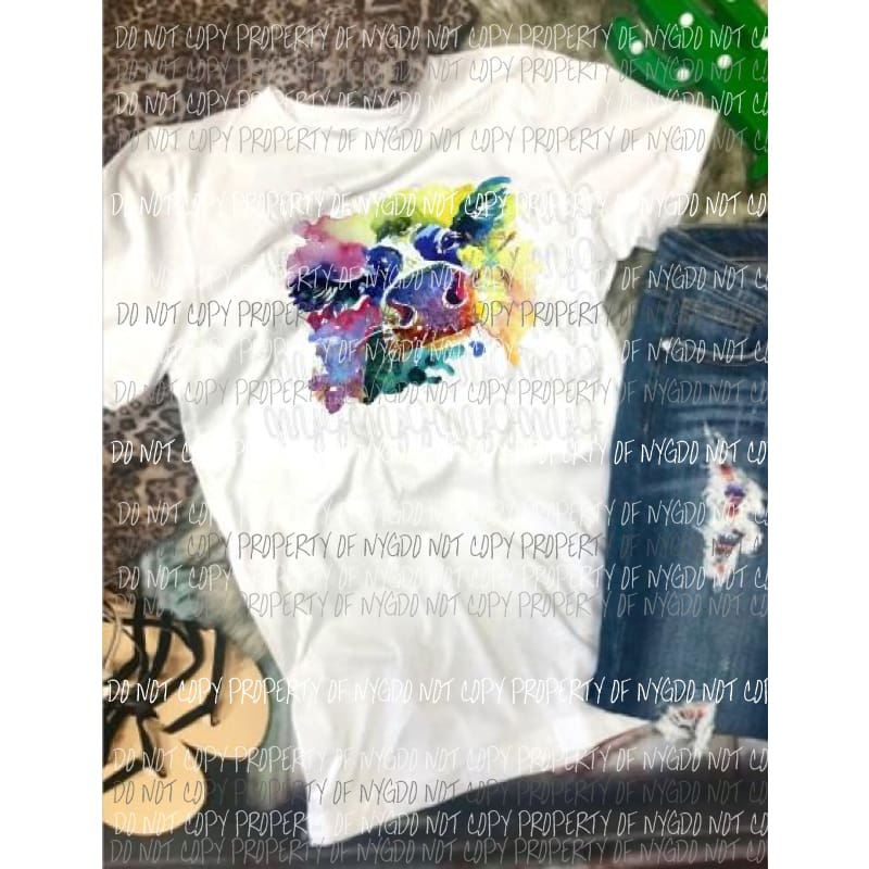 watercolor cow 2 sublimation transfer Heat Transfer