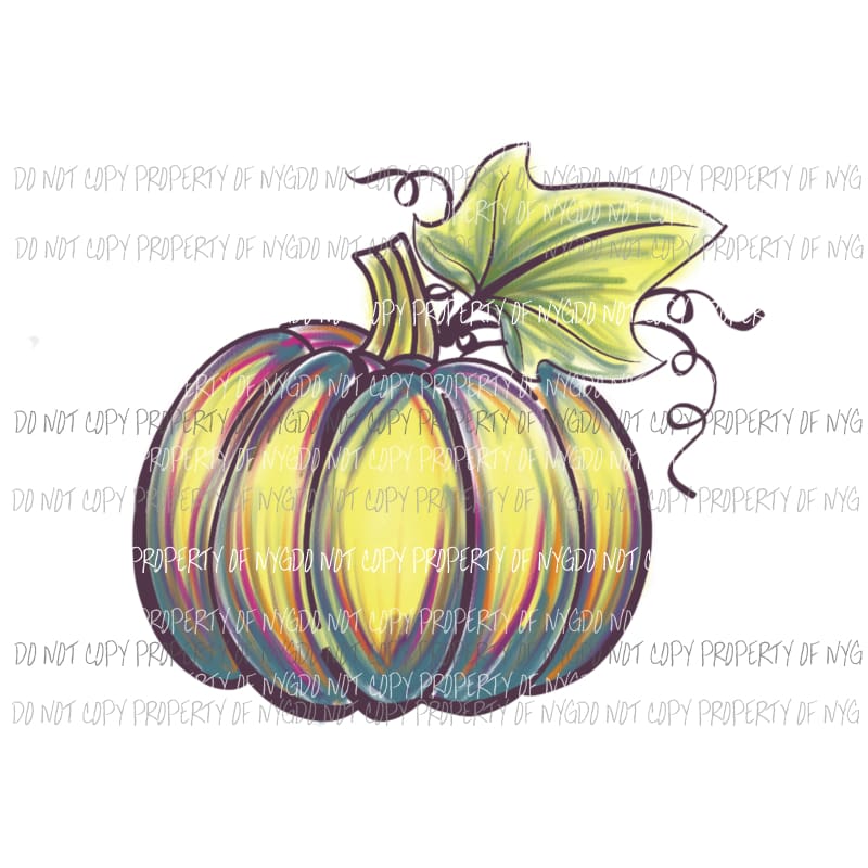 Watercolors Pumpkin #1 Sublimation transfers Heat Transfer