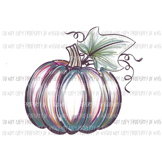 Watercolors Pumpkin #3 Sublimation transfers Heat Transfer