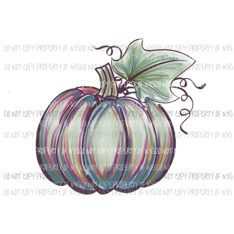 Watercolors Pumpkin #4 Sublimation transfers Heat Transfer