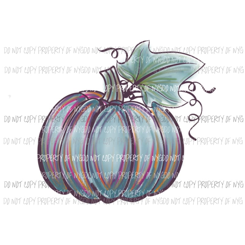 Watercolors Pumpkin #5 Sublimation transfers Heat Transfer