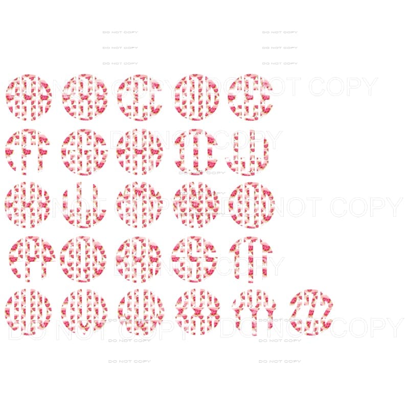 WATERMELON monogram letters put letters in notes please 