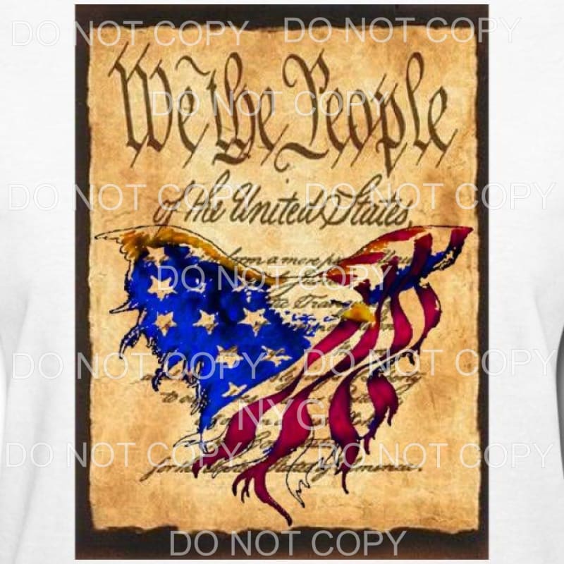 We The People Constitution American Eagle Flag Sublimation 