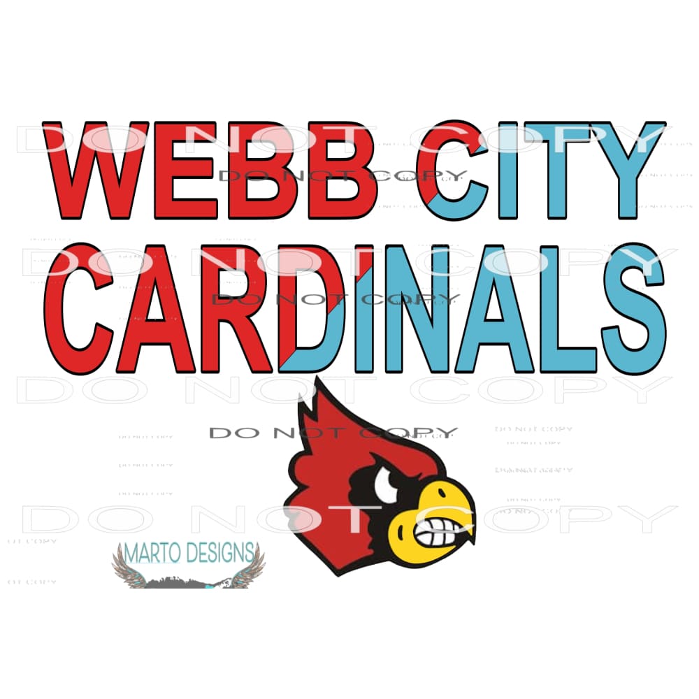 webb city cardinals # 9949 Sublimation transfers - Heat