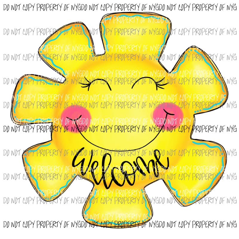 Welcome Sunshine Sublimation transfers Heat Transfer