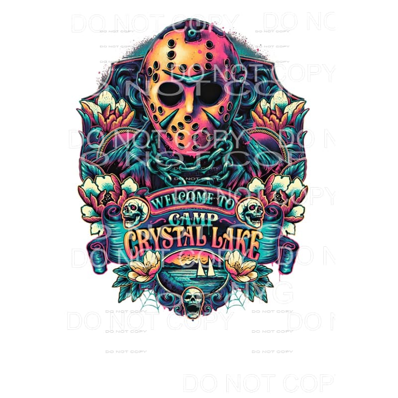 Welcome To Camp Crystal Lake Jason Friday The!3th Flowers 